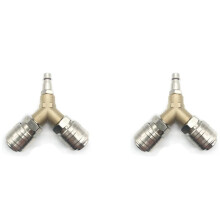 2X Druck Luft Anschluss, Druck Luft Verteiler, Druck Luft Schalter, mit 1/4 Zoll Anschlüssen