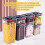 Airtight Square Clear Canister with Lid, 8-Piece Stackable 5