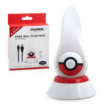 Kompatibel med Nintendo Switch Poké Ball Plus laddningsdocka och grepppaket – Kompakt stativ med ergonomiskt handtag och USB-C-kabel