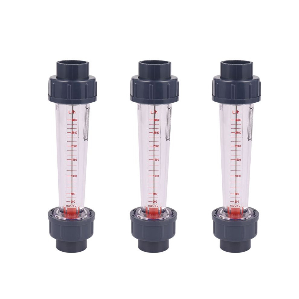 3X Lzs-25 Flow Meter Plastic Tube Type 300-3000L/H Water Rotameter Liquid Flowmeter Measuring Tools For Chemical Light 6031094970447