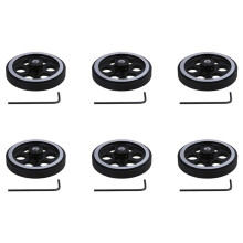 6Set Ruota del Misuratore di Encoder Rotativo di Misurazione Nel Gomma di Al Luminio Industriale 200X6mm