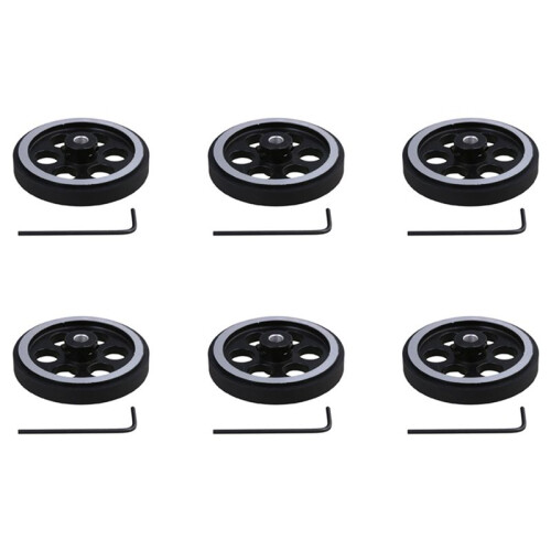 6set 200X6mm Industrial Aluminum Rubber Measuring Rotary Encoder Meter Wheel
