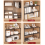 1 Pack Expandable Shelf Organizer，Stackable Shelves Organizers For Cabinet Countertop Storage，Adjustable Cupboard Pantry Rack Stand, 3
