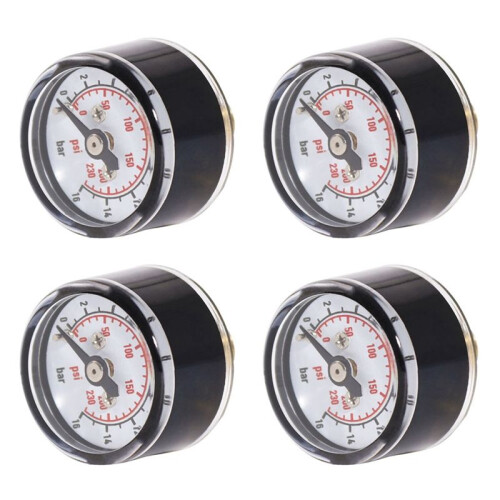 4X Duiken PCP Air  Micro-Manometer Manometer Manometer 16Bar, 1/8 NPT Draad 1