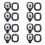 8Pcs USB Rechargeable Light for LED Beanie Hat,Replaceable  Light Lamp Cap DIY Hat Light for Men and Women 1