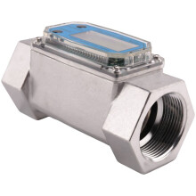 2X 1.5 Inch Digital Turbine Flow Meter, LCD Display Fuel Water Flow Meter, Flowmeter for Kerosene Gasoline Water