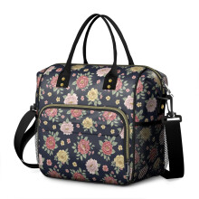 Sac à lunch isotherme pour femme à motif floral – Étanche, grande capacité, idéal pour le travail, la plage, les voyages, les pique-niques et