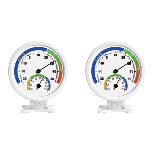 2X HigrôMetro TermôMetro Interno Externo TermôMetro de Umidade Monitor de Medidor de Umidade de 3 Polegadas com Suporte de Mesa