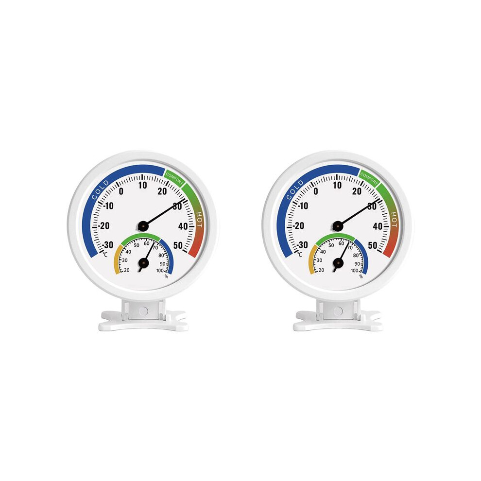 2X Hygrometer Thermometer Indoor Outdoor Moisture Thermometer 3Inch Humidity Gauge Meter Monitor With Table Stand 6031535571943