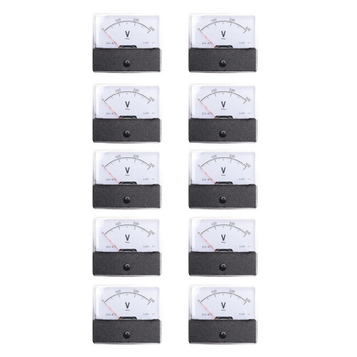 10X Rectangle Ac 0-300V Anzeige Analog Voltage Panel Meter Voltmeter Dh670