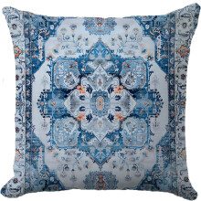 Boho Pudebetræk 18x18 tommer Blå Lyseblå