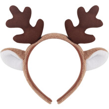 Diadema de cuernos de reno – Peluche suave, talla única