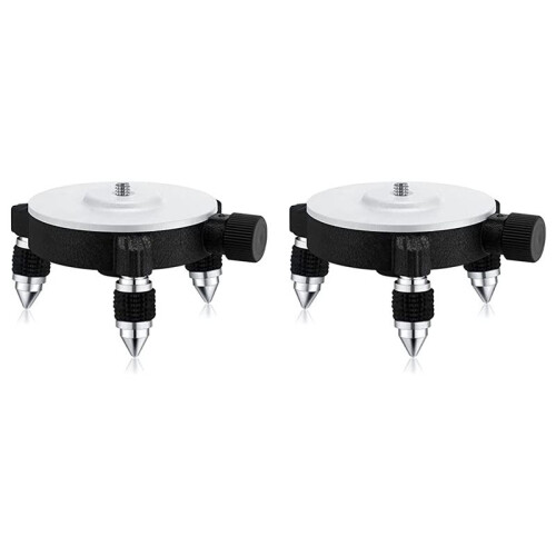 2X 360Adjust Laser Level Adapter Rotating Base for Laser Level Tripod Connector Pivoting Base Fine Tuning Holder