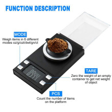 2X Digital Milligram Scale 100G/0.001G,High Precision Carat Jewelry Scale for Pocket Scale with Calibration Weight