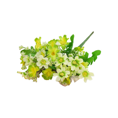 Composizione di crisantemi e orchidee artificiali, 28 teste, 32 cm 1
