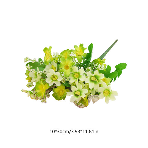Composizione di crisantemi e orchidee artificiali, 28 teste, 32 cm 2