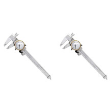 2X Dial Calipers 0-150Mm 0,02Mm Hoge Precisie Industrie Roestvrijstalen Schuifmaat Schokbestendig Metrisch Meetinstrument