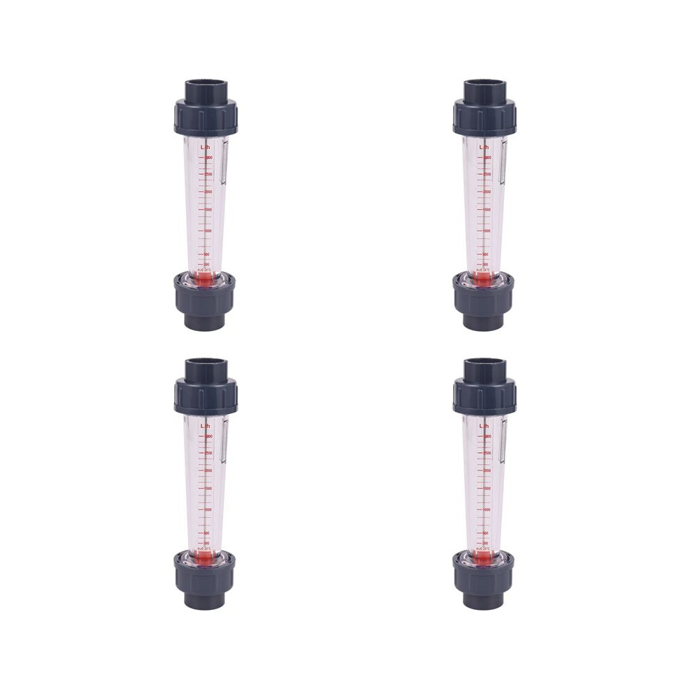 4X Lzs-25 Flow Meter Plastic Tube Type 300-3000L/H Water Rotameter Liquid Flowmeter Measuring Tools For Chemical Light 4712896301418