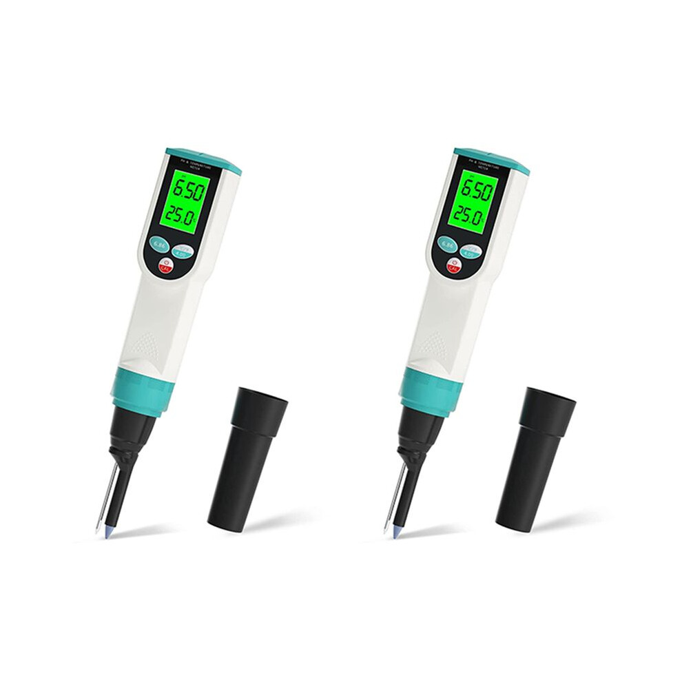 2X Ph Meter With Atc Food Ph Tester, Waterproof Digital Food Ph Meter With High Accuracy Ph/Temperature Probe 6031356992378