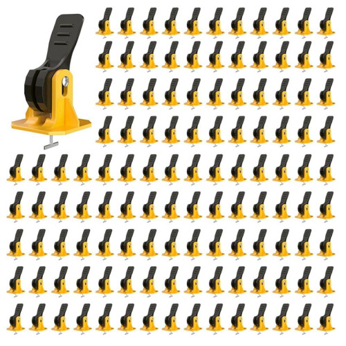 150 PCS Tile Tools for Leveling Installation, Reusable Tile Leveling System, Floor Leveling Tools, Tile Leveling Clips