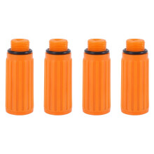 4pcs 16mm Male Thread Dia Plastic Oil Plug for Air Compressor Orange
