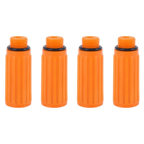 4pcs 16mm Male Thread Dia Plastic Oil Plug for Air Compressor Orange