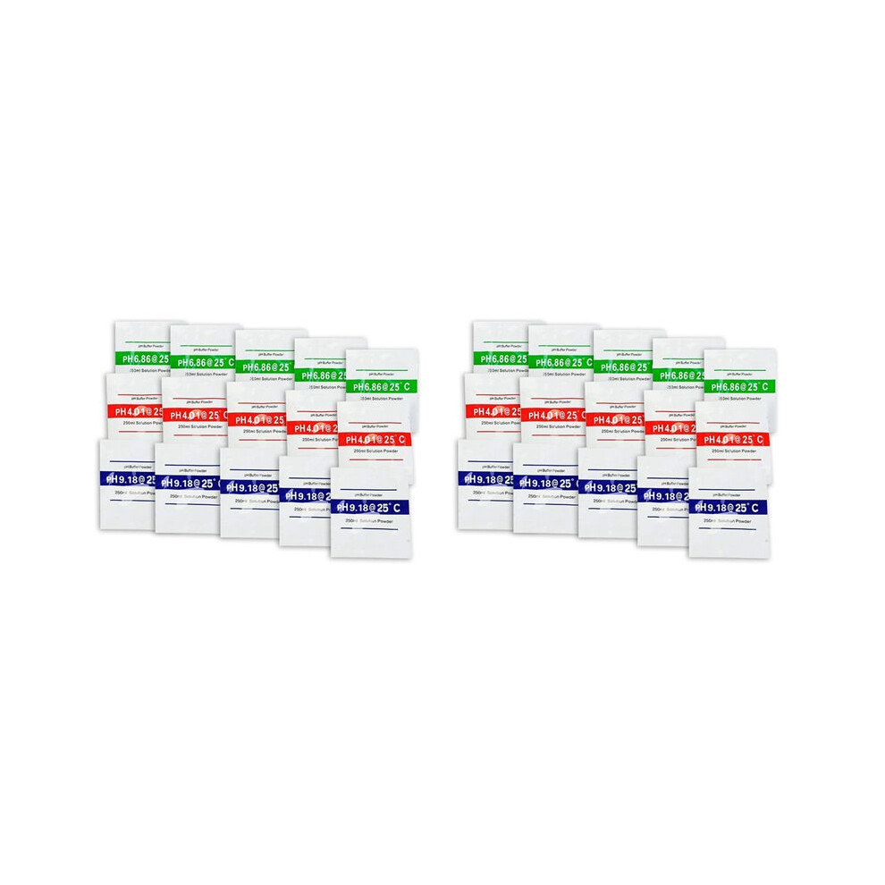 30 Pack Ph Meter Buffer Solution Powder 6.86/4.00/9.18, Ph Calibration Solution Packets For Precise Ph Meter 4711268910753