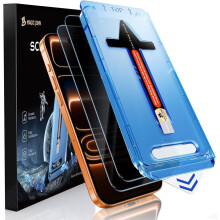 2-pack kompatibelt med iPhone 17Pro Max 6,9-tums skärmskydd i sekretessglas – [Anti-spion] Automatisk dammborttagning, bubbelfri, enkel
