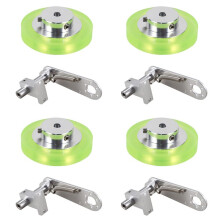 4pcs 200mm Aluminum Polyurethane Industrial Encoder Wheel Measuring Wheel with Type 20mm Aluminum Encoder Bracket