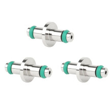 3X Scuba Diving High Pressure Hose T-End Air Spool Swivel High Pressure Gauge Regulators for Gauges with O-Ring