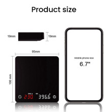 3X Kitchen Scale Weighing Precision Digital Coffee Scale Espresso with Timer