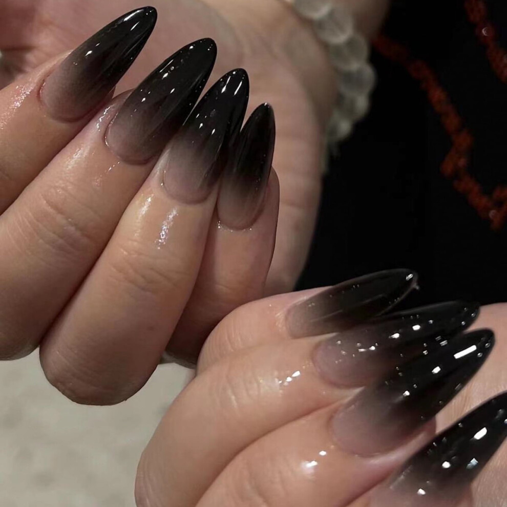 Y2K Goth Kawaii Press On Nails - Edgy Punk Acrylic Fake Nails with 3D Sweet Gothic Nail Art Designs