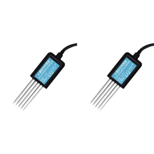 2X 7 in 1 RS485 Soil Temperature Humidity Sensor PH Conductivity Nutrient Salt Nitrogen Phosphorus Potassium Transmitter