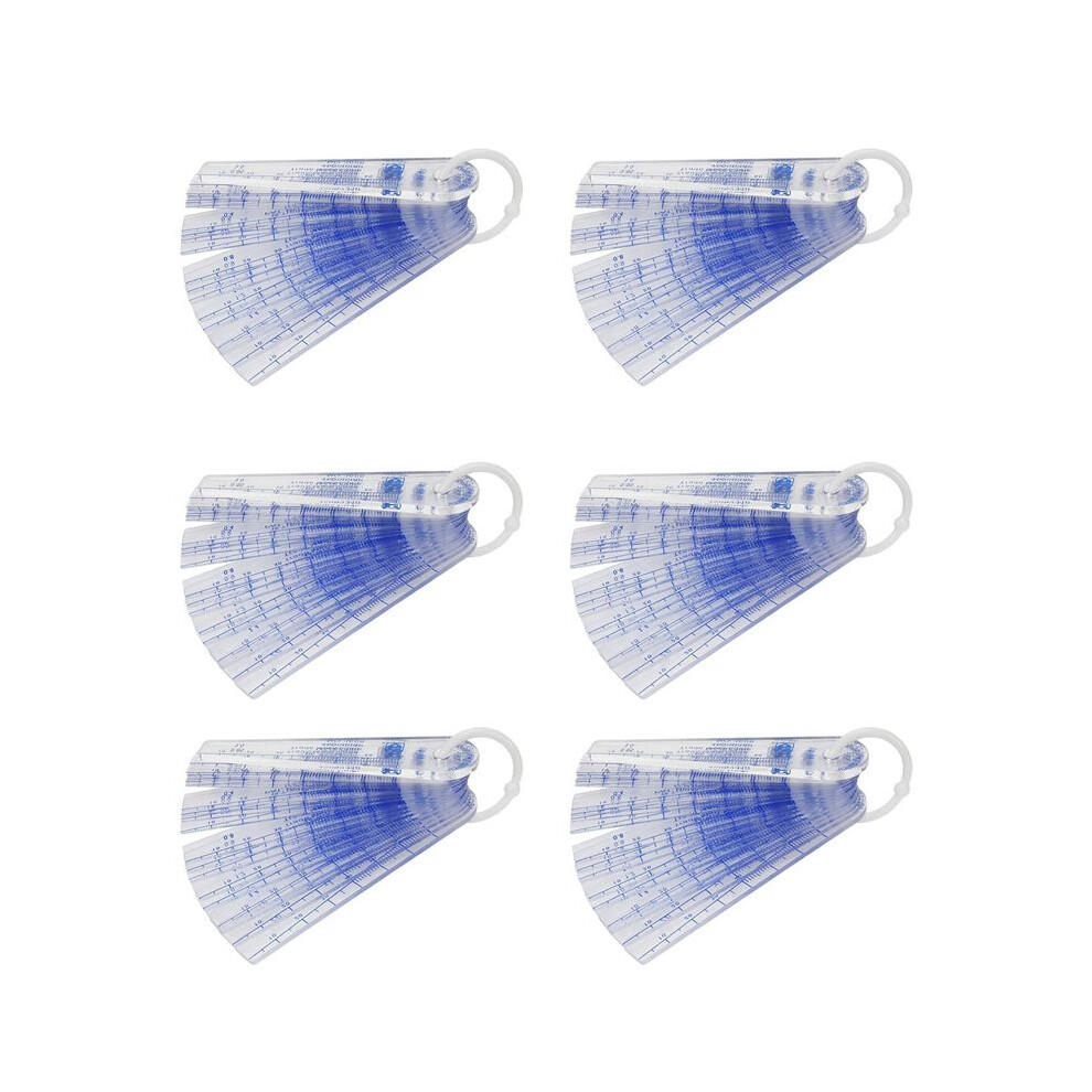 6X Plastic Feeler Gauge 0.05Mm To 3Mm Metric -Measuring Tool 21 Leaf 6032695568989