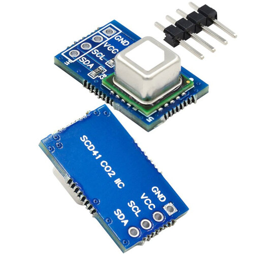 2X SCD41 Gas Sensor Module Detects CO2 Carbon Dioxide Temperature and Humidity in One Sensor I2C Communication B 1