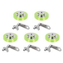 5Ensemble Roue de Mesure de Roue D'Encodeur Industriel en Polyuréthane Aluminium de 200 mm avec Support de Montage D'Encodeur en Aluminium de Type 20