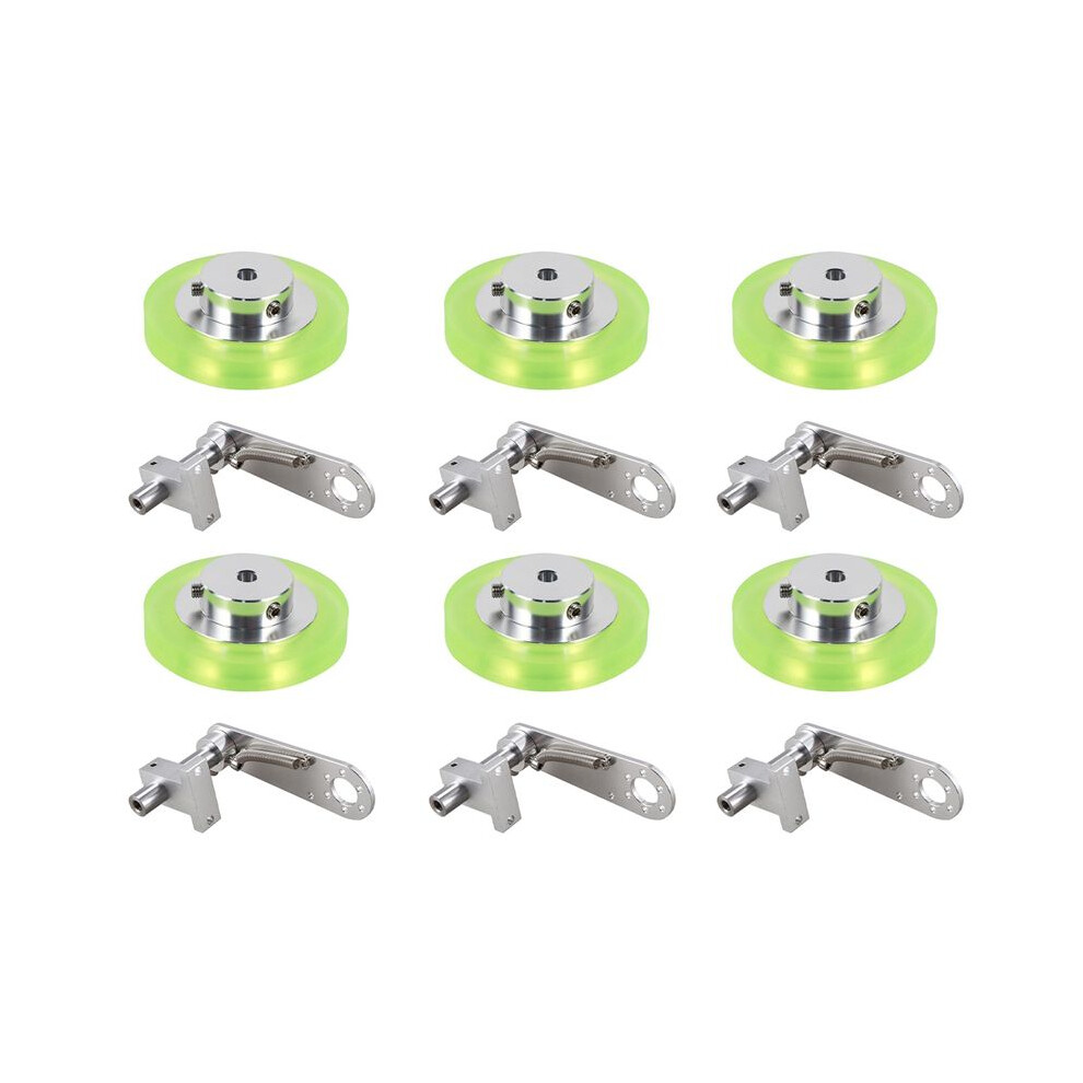 6Pcs 200Mm Aluminum Polyurethane Industrial Encoder Wheel Measuring Wheel With Type 20Mm Aluminum Encoder Bracket 4711852804130