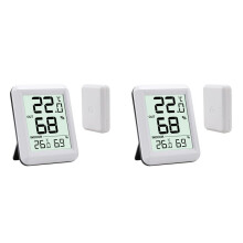 2X Draadloze Thermometer Hygrometer Babykamer Digitale LCD Temperatuur Vochtigheid Monitor Binnen Buiten Weerstation Sensor