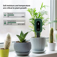 2X Zigbee Soil Moisture Meter Tuya App Control Soil Tester Temperature Humidity Sensor for Gardens Potted