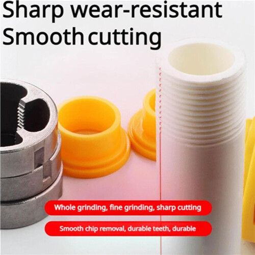2 Set PVC Thread Maker Tool for Electric Drill,Electric Drill PVC Thread Maker Tool,Pipe Threader Plumbing Tool 2