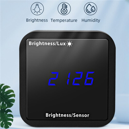 2X Tuya ZigBee Light Sensor Brightness Detector with Temperature Humidity Detection Display  Home Security Linkage 1