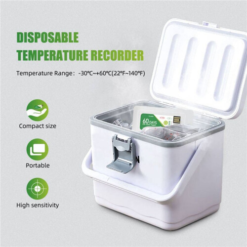 4X 60 Days USB Temperature Data Logger -30 -+60  Report with App IP67 Disposable High-Precision Recorder with Warning 2