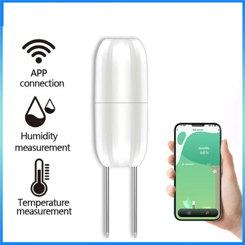 2X Tuya Zigbee Wireless Soil Intelligent Temperature Humidity Tester Mobilephone APP Real 1