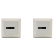 2X HM-1 Timer Vierkante Teller Digitaal 0-99999.99 Meter 0.3W AC220-240V / 50Hz AC Urenteller Urenteller Wit