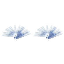 2X Plastic Feeler Gauge 0.05-2mm Thickness Measuring Tools 20 in 1 Feeler Gauge for Measuring Gaps