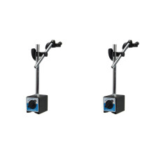 2X Support de Base MagnÉtique avec Double Pôle RÉglable pour Jauge de Test de Comparateur à Cadran Ymb-B