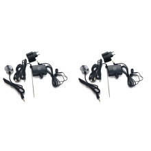 2X Water Pipe Leak Detector Sensor Pipe Leakage Monitor Tester Kit with Dual Probes Earphone Pipeline Locator EU