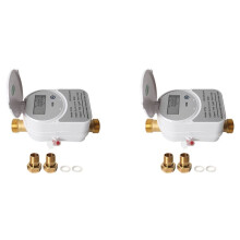 2X Tuya Zigbee Ultrasonic Water Meter DN20 with Valve LCD Display Water Quantity Flow Consumption Measure IP68