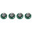 0.25 W 32 Ohm Plastic 4 Magnetic Speaker with 27 mm Diameter Green + Silver 2