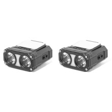 2X Dual Hat Clip Cap Light LED Headlamp Sensor Headlight USB Rechargeable Adjustable Angle Camping Headlamp